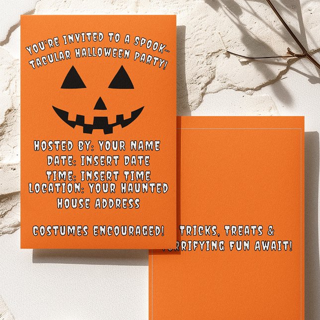 Personalized Jack-o'-Lantern Halloween Party Invitation (Creator Uploaded)