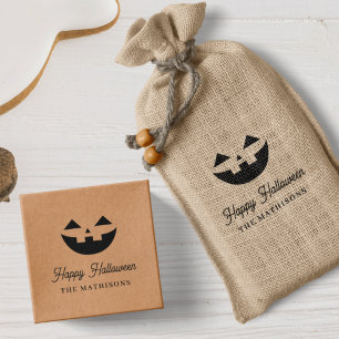 Personalized Jack O Lantern Happy Halloween Self-inking Stamp