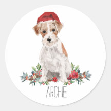 Personalized Jack Russell Christmas Sticker