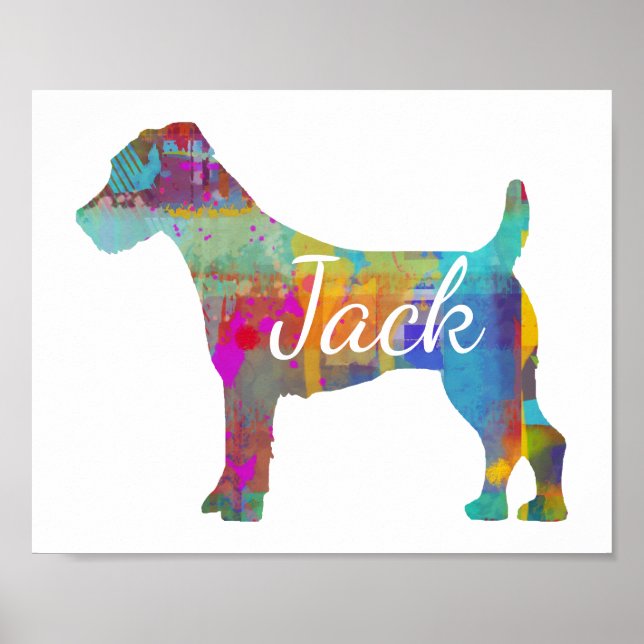 Personalized Jack Russell Terrier Art Print (Front)