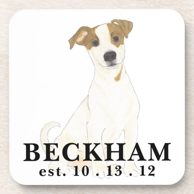 Personalized Jack Russell Terrier Coaster (Front)
