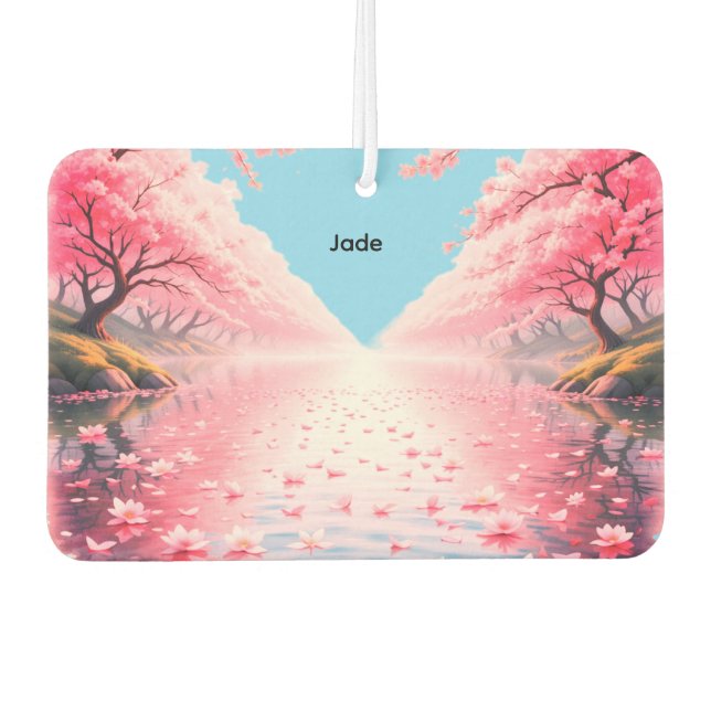 Personalized "Jade" Cherry Blossom Air Freshener (Front)
