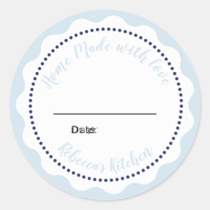 Personalized Jam Canning   Homemade  Mason Jar Classic Round Sticker