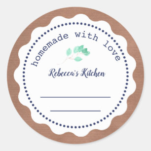 Personalized Jam Canning   Homemade  with love Classic Round Sticker