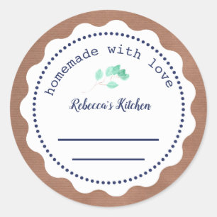 Personalized Jam Canning   Homemade  with love Classic Round Sticker
