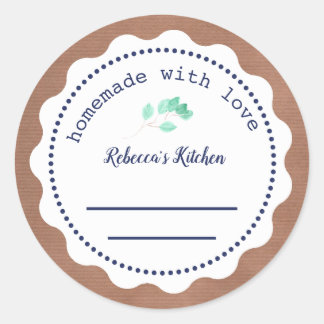 Personalized Jam Canning | Homemade with love Classic Round Sticker