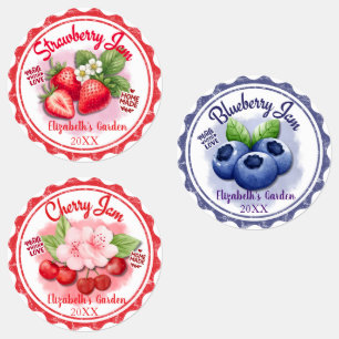 Personalized Jam Jar Waterproof Labels 