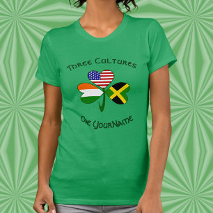 Personalized Jamaica Ireland USA Shamrock Women’s T-Shirt