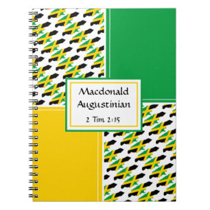 Personalized   JAMAICA MAP   Christian Scripture Notebook