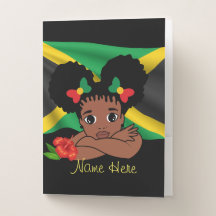 Personalized Jamaican Flag Girl