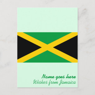Personalized Jamaican Flag Holiday/Vacation Postcard