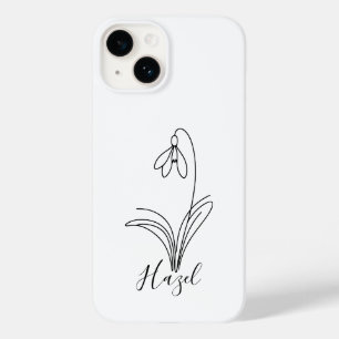 Personalized January snowdrop Birth Flower Case-Mate iPhone 14 Case