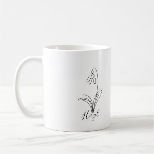Personalized January snowdrop Birth Flower  Coffee Mug