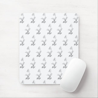 Personalized January snowdrop Birth Flower  Mouse Pad