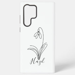 Personalized January snowdrop Birth Flower Samsung Galaxy Case
