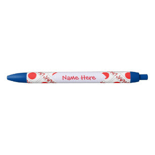 Personalized Japan Flag Tiled Heritage Black Ink Pen
