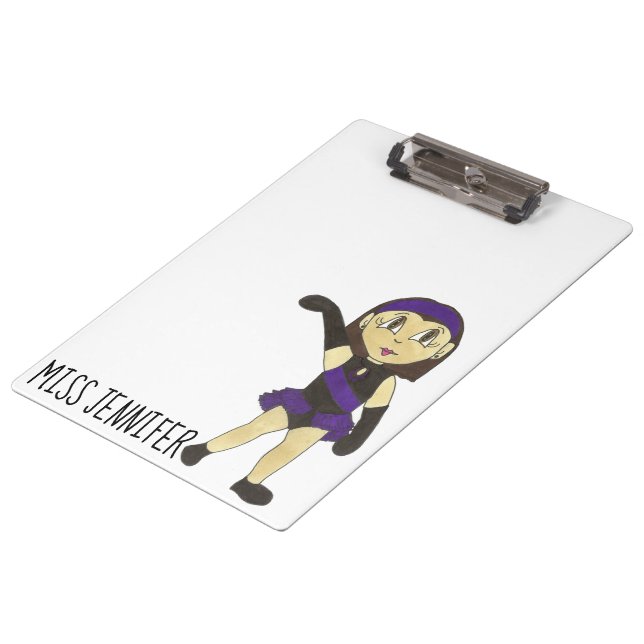Personalized Jazz Dance Teacher Instructor Gift Clipboard (Angled)