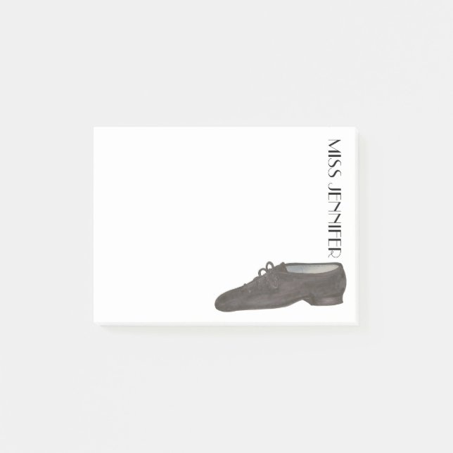 Personalized Jazz Shoe Dance Teacher Choreographer Post-it Notes (Front)