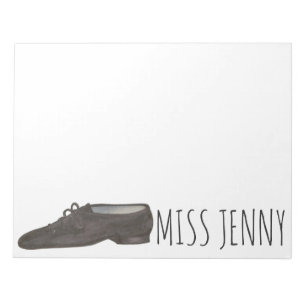 Personalized Jazz Shoe Dance Teacher Notepad