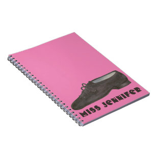 Personalized Jazz Shoe Dance Teacher Recital Gift Notebook
