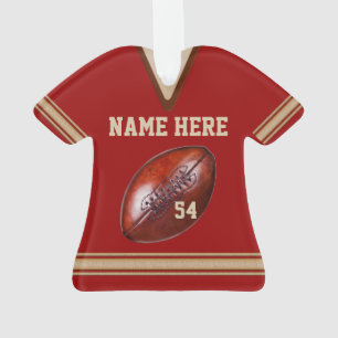 Personalized Jersey Football Ornaments