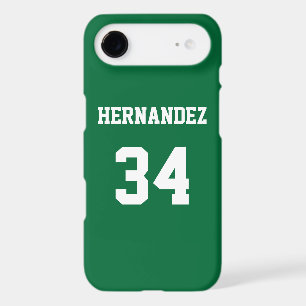 Personalized Jersey Name Number Green and White