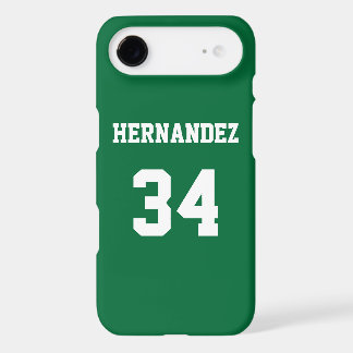Personalized Jersey Name Number Green and White