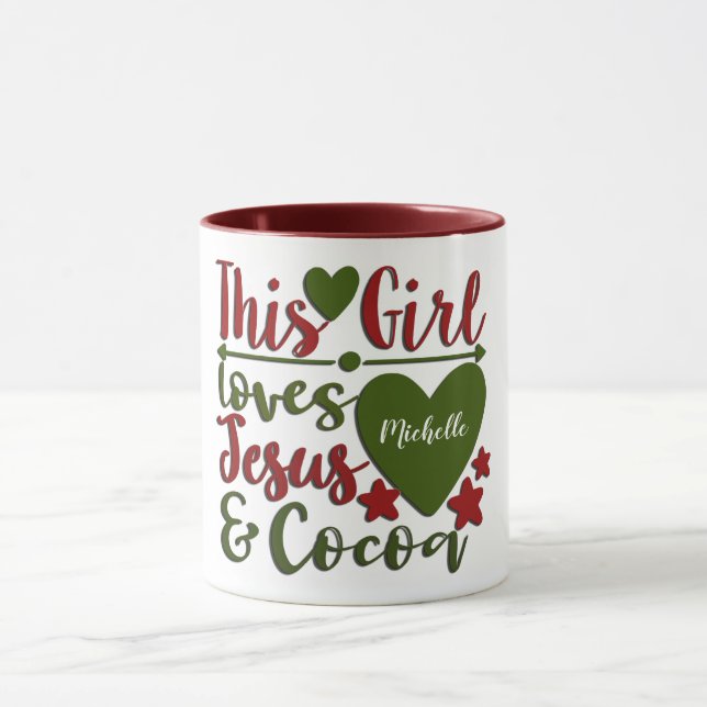 Personalized Jesus And Hot Cocoa Mug (Center)