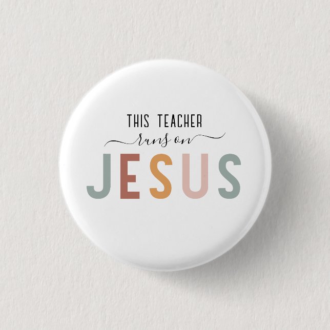 Personalized Jesus faith professions  1 Inch Round Button (Front)