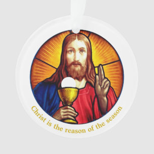 Personalized Jesus Image Ornament