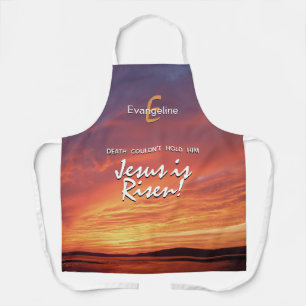 Personalized JESUS IS RISEN Easter Apron