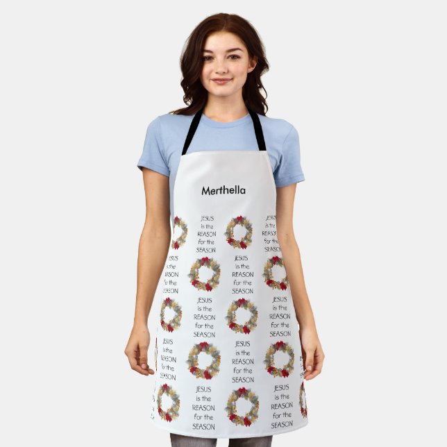 Personalized JESUS IS THE REASON Apron (Worn)