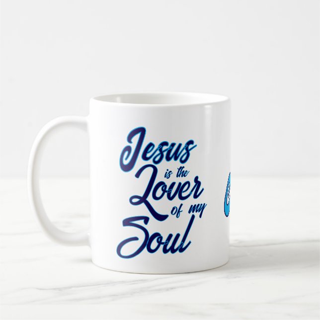 Personalized Jesus Lover of My Soul Coffee Mug (Left)