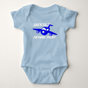 Personalized Jet "Future Pilot" Baby Bodysuit