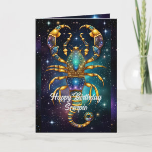 Personalized Jewel Galaxy Zodiac Scorpio Card