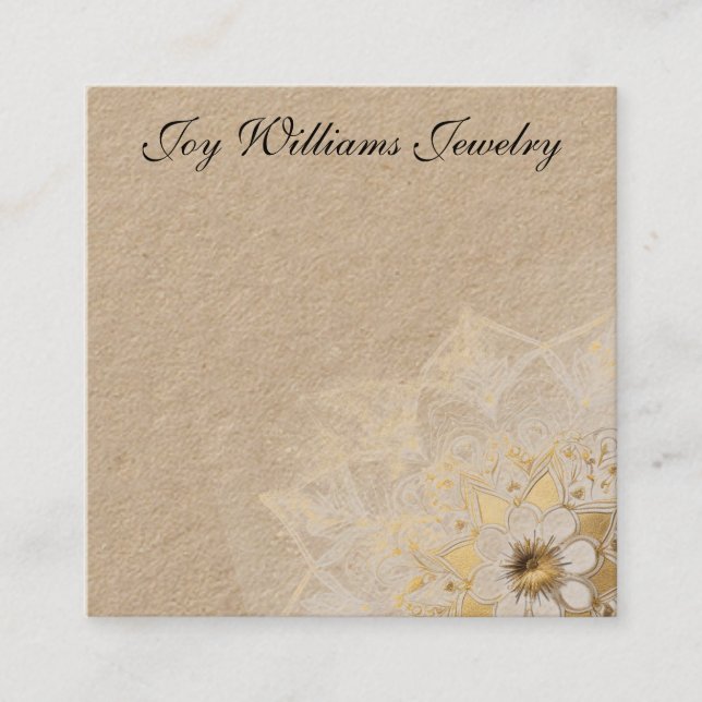 Personalized Jewellery Earring Card (Front)