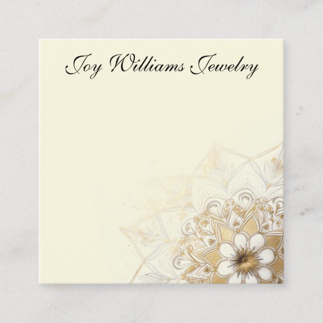 Personalized Jewellery Earring Card (Front)