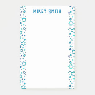 Personalized Jewish Star Post-it Notes