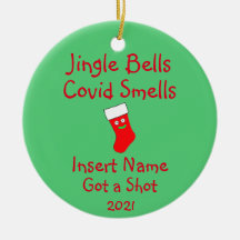 Personalized Jingle Bells, Covid-19 Smells Ceramic