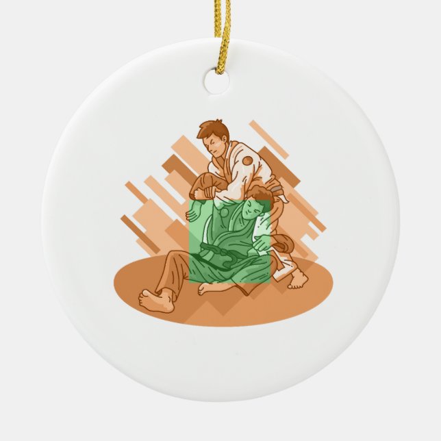 Personalized Jiu Jitsu Ornament (Front)