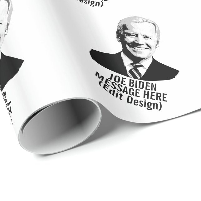 Personalized Joe Biden Wrapping Paper (Roll Corner)
