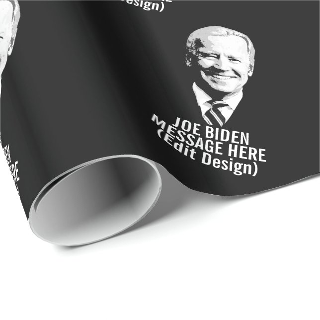Personalized Joe Biden Wrapping Paper (Roll Corner)