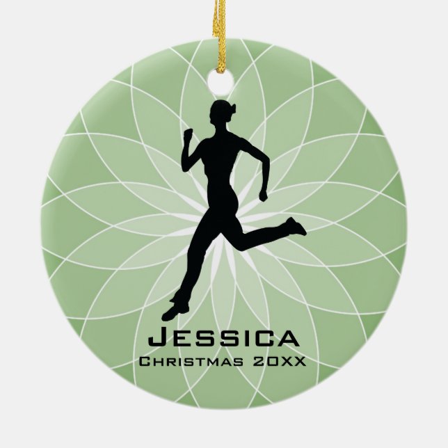 Personalized Jogger Runner Ornament (Back)