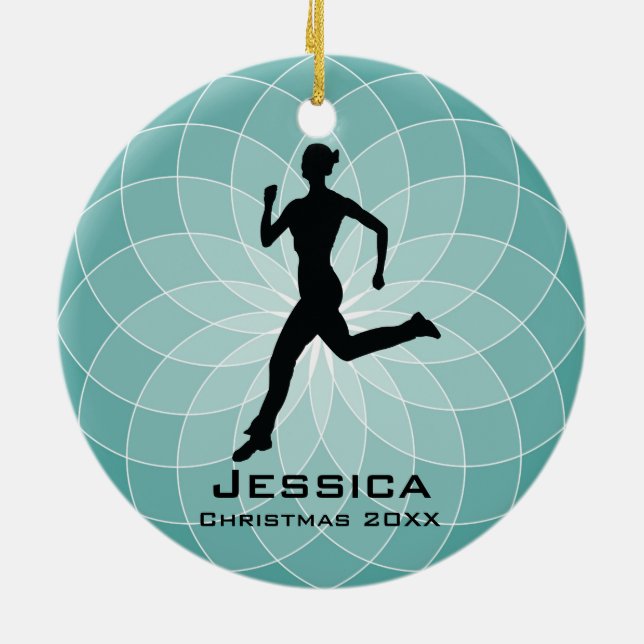 Personalized Jogger Runner Ornament (Back)