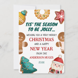 Personalized Jolly Gingerbread Cookies Christmas Holiday Card
