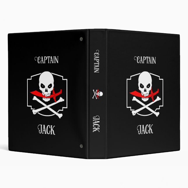 Personalized Jolly Roger (Cutlass)  Binder (Background)