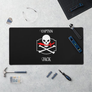 Personalized Jolly Roger (Cutlass) Desk Mat