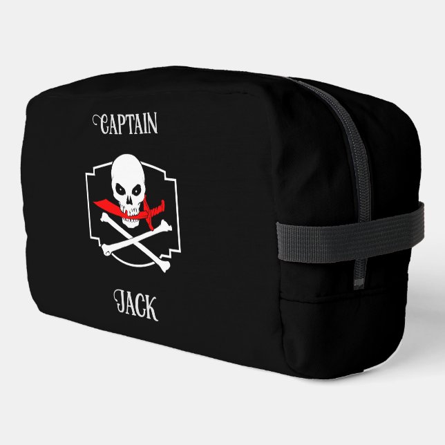 Personalized Jolly Roger (Cutlass) Dopp Kit (Left Corner)