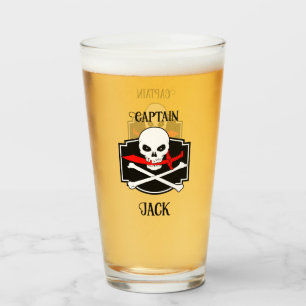 Personalized Jolly Roger (Cutlass)  Glass