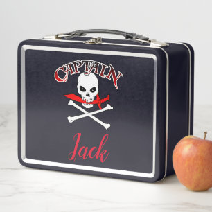 Personalized Jolly Roger (Cutlass) Metal Lunch Box